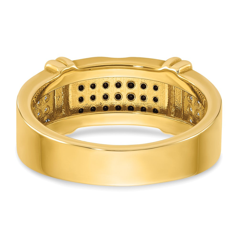 14k IBGoodman Men's Black and White Diamond Ring Mounting