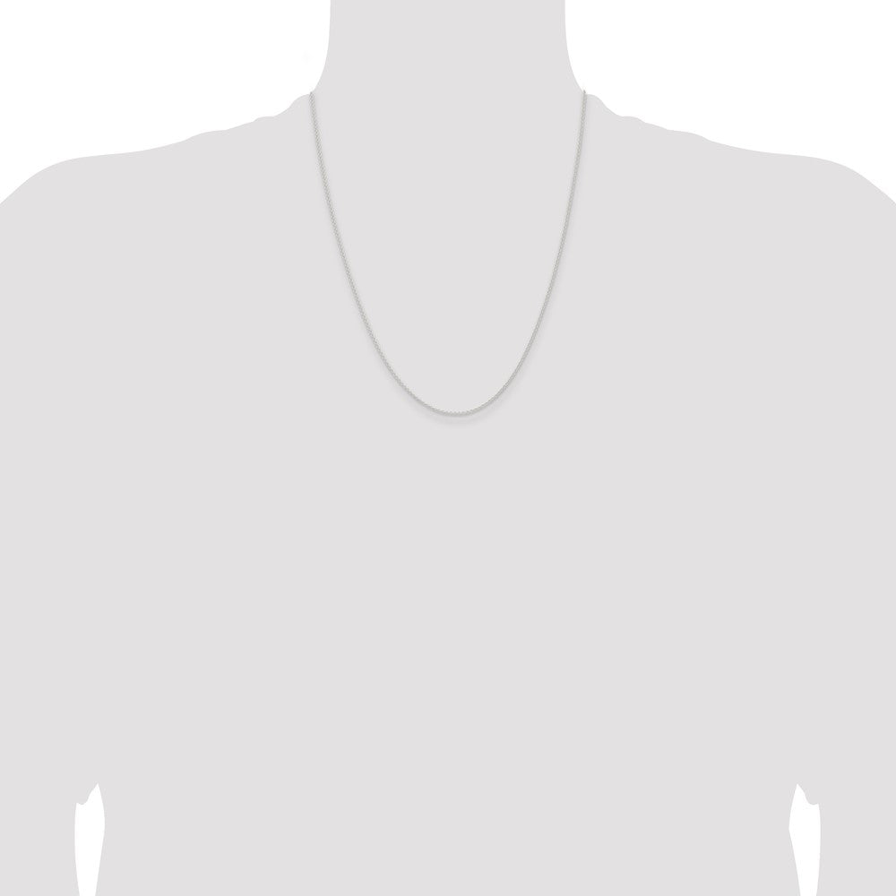 Sterling Silver 1.6mm Forzantina Cable Chain 22 Inches