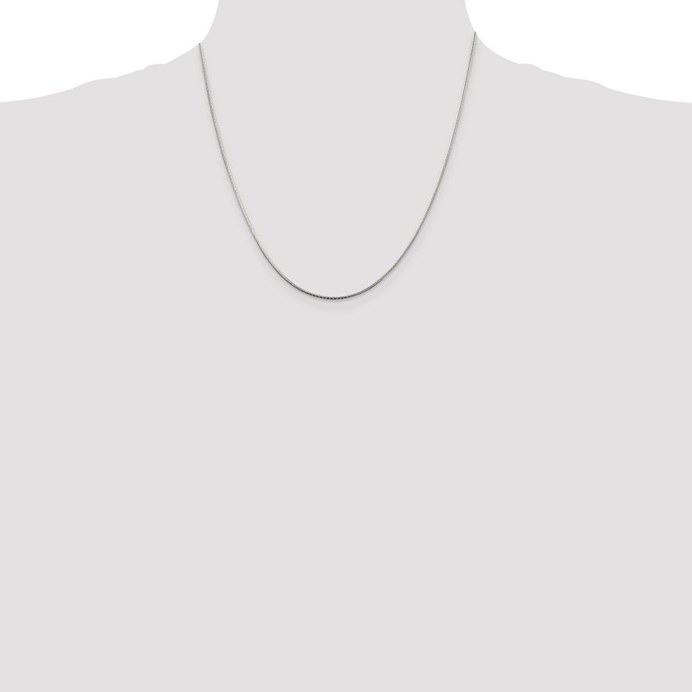 Sterling Silver 1.25mm Diamond-cut Snake Chain 20 Inches