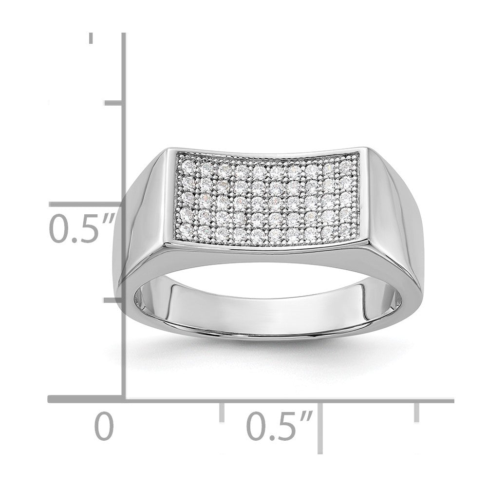 Brilliant Embers Sterling Silver Polished CZ Ring