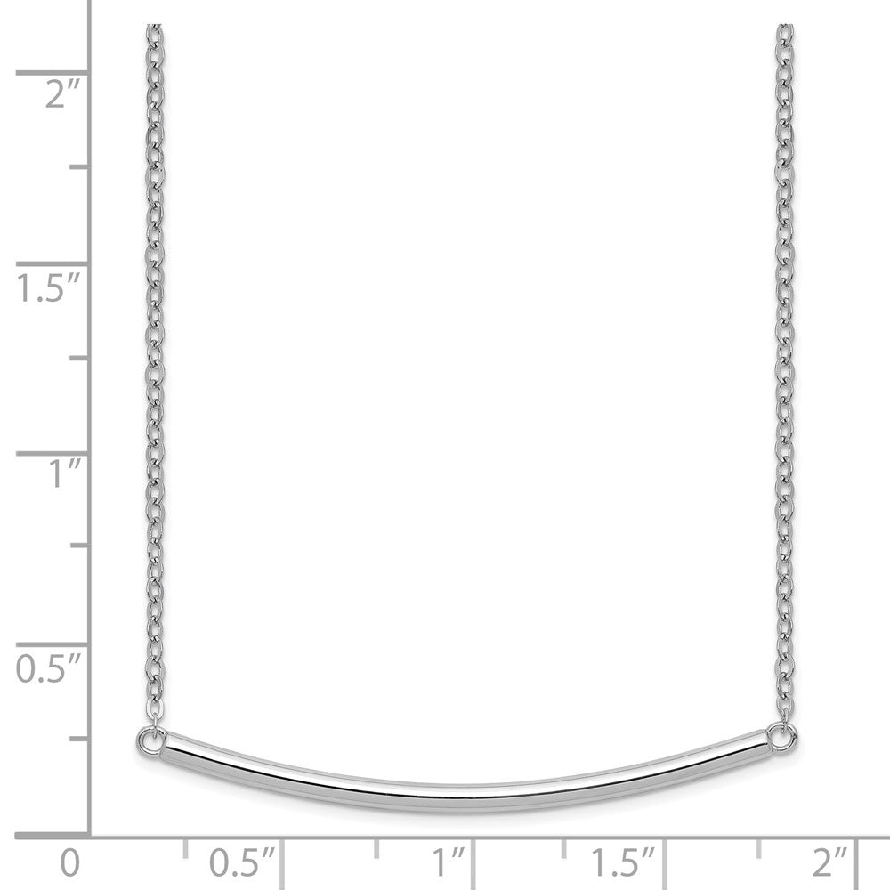 Sterling Silver Smile Bar Necklace