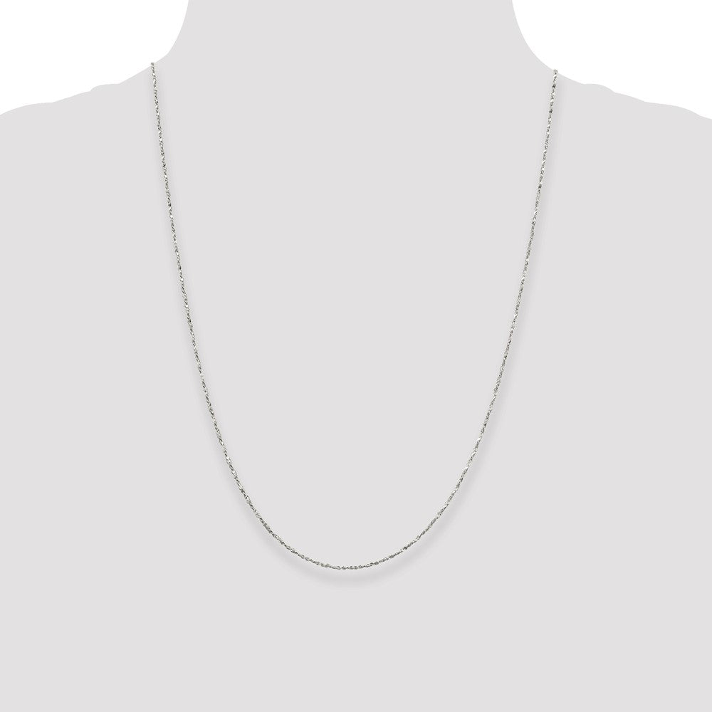 Sterling Silver 1.4mm Twisted Serpentine Chain 24 Inches