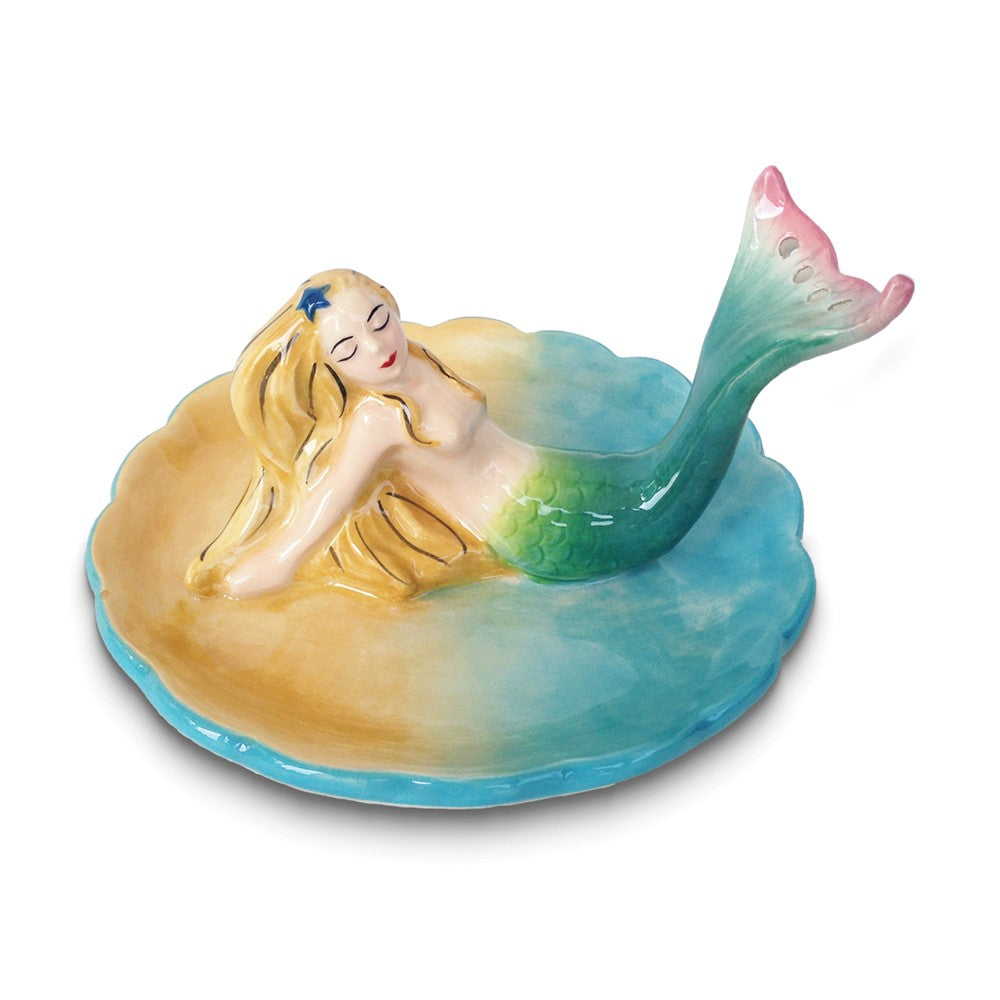 Blue Sky Clayworks Mermaid Ceramic Ring Holder