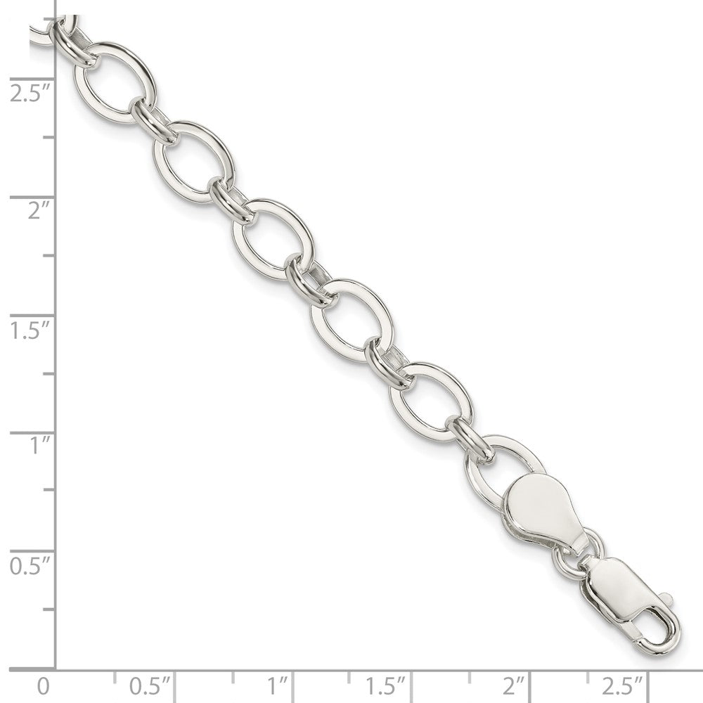 Sterling Silver 7.5inch Fancy Link Bracelet 7.5 inches