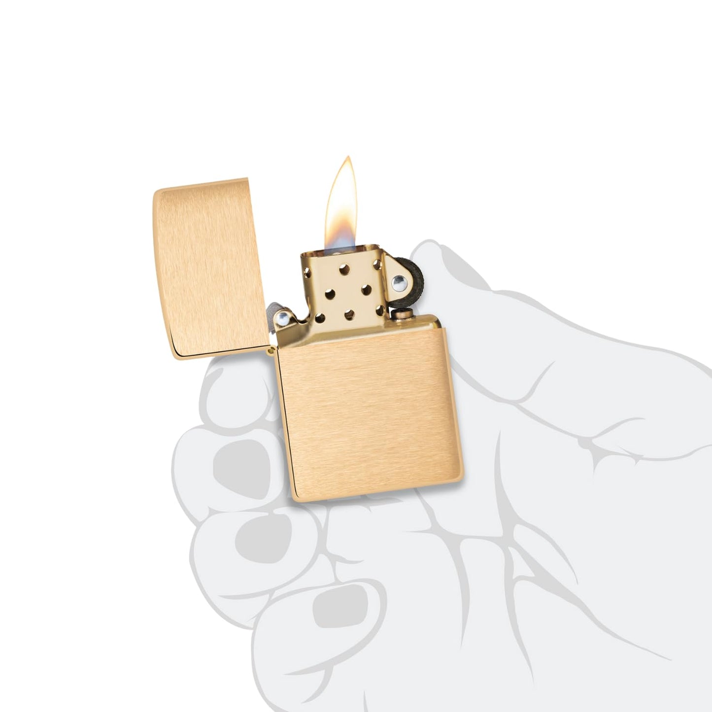 Zippo Classic Brushed Brass Pocket Lighter