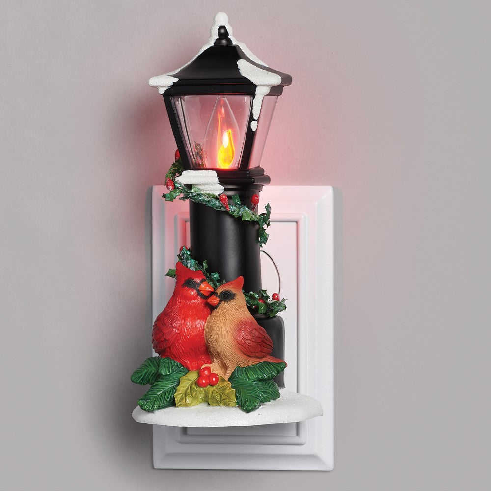 Cardinal Flickering Lamp Post Swivel Night Light