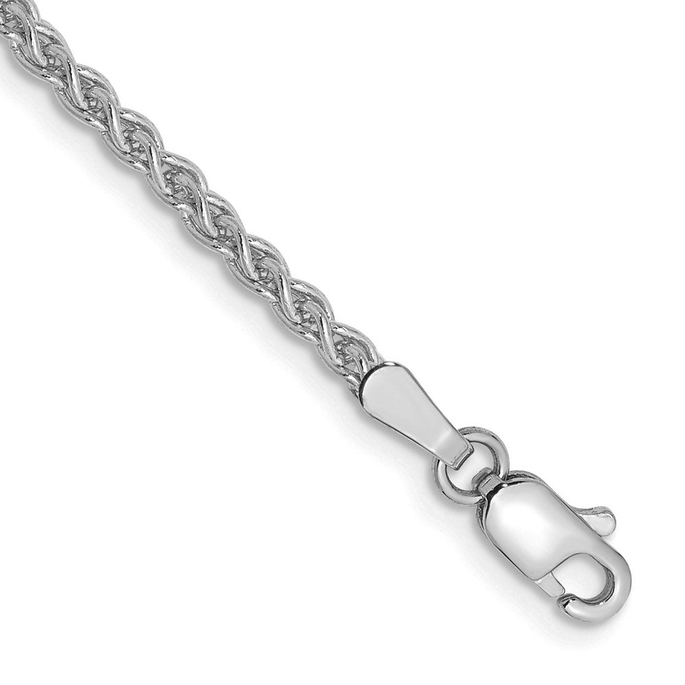 14K White Gold 7 inch 2.1mm Spiga with Lobster Clasp Bracelet 7 inches
