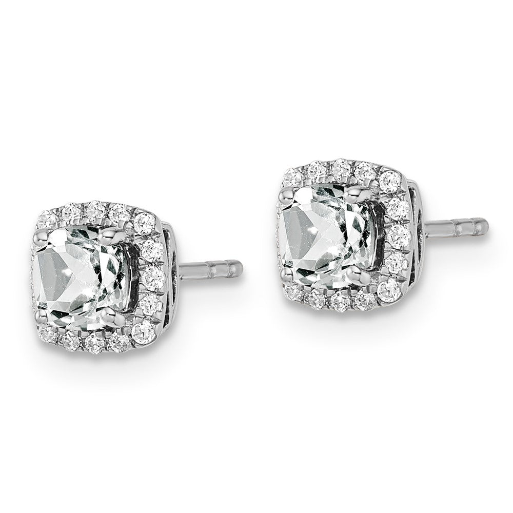 SS ANT White Topaz and Diamond Earring
