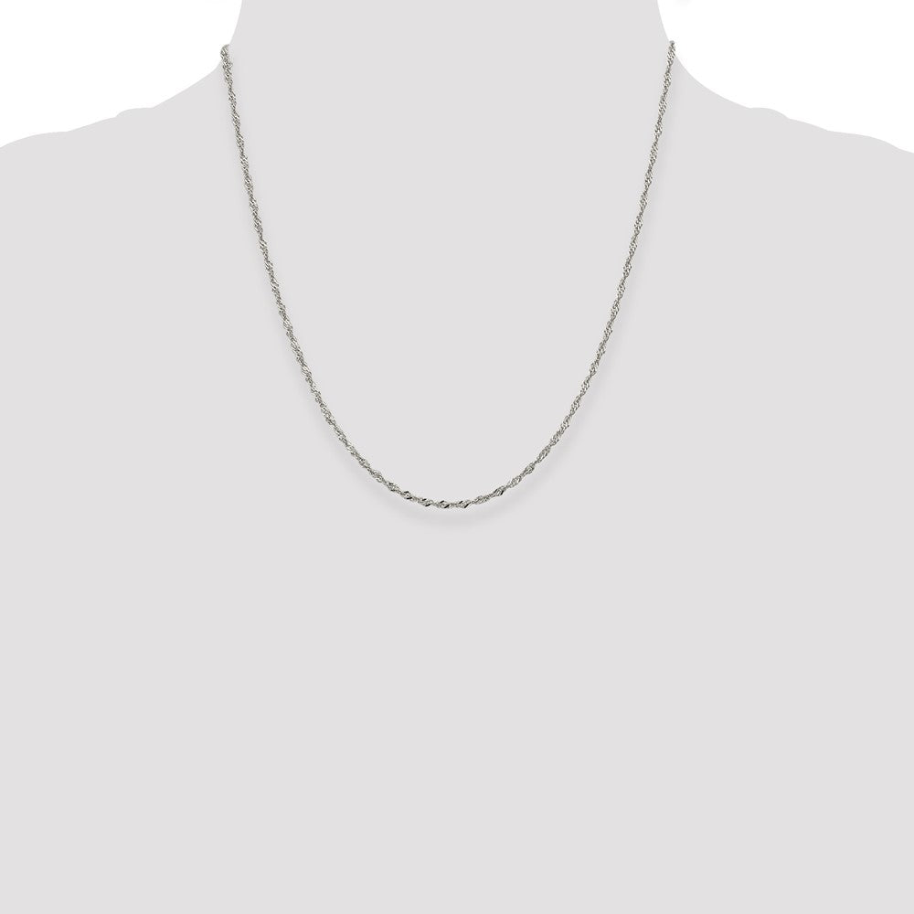 Sterling Silver 2mm Singapore Chain 20 Inches