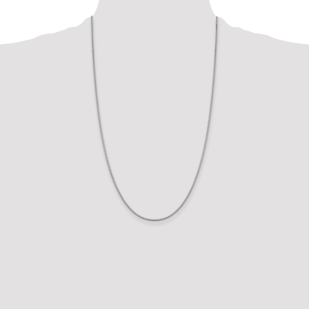 Sterling Silver Rhodium-plated 1.4mm Box Chain 26 Inches