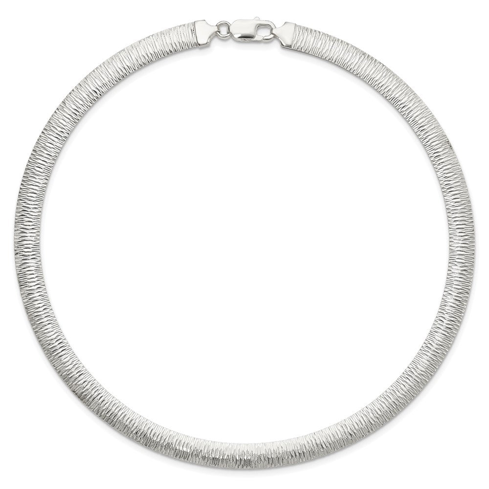 Sterling Silver 8mm Polished Cubetto/D/C Reversible Necklace 17 Inches