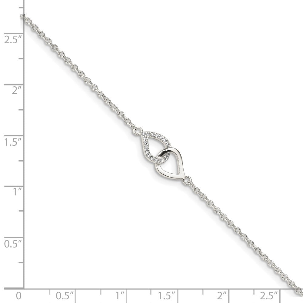 Sterling Silver CZ Bracelet 7 inches