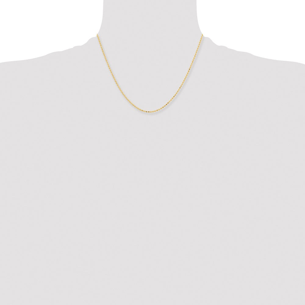 Yellow Rhodium over Brass 2.00mm Plated Ball Chain