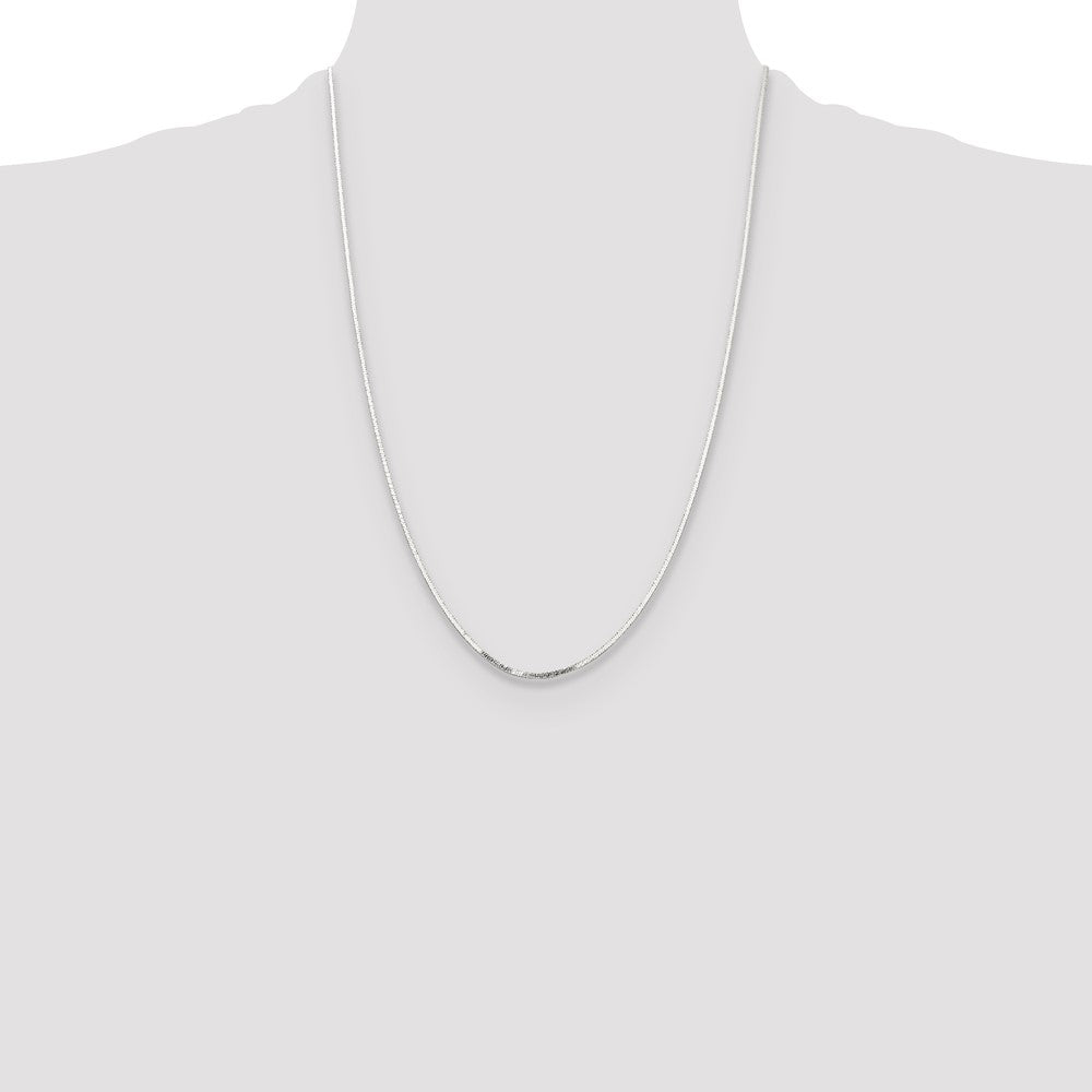 Sterling Silver Polished 1.15mm Square Snake Chain
