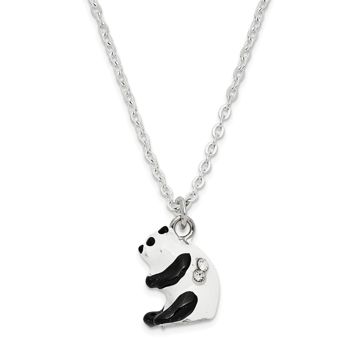 Bejeweled & Full Crystal Panda Bear Trinket Box with Charm Pendant