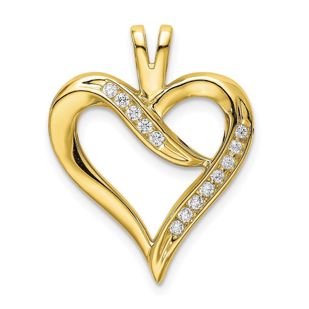no chain-10k Yellow Gold Dia Pend Rd- 9 - .01, 4- .008 Dias RDG-I3