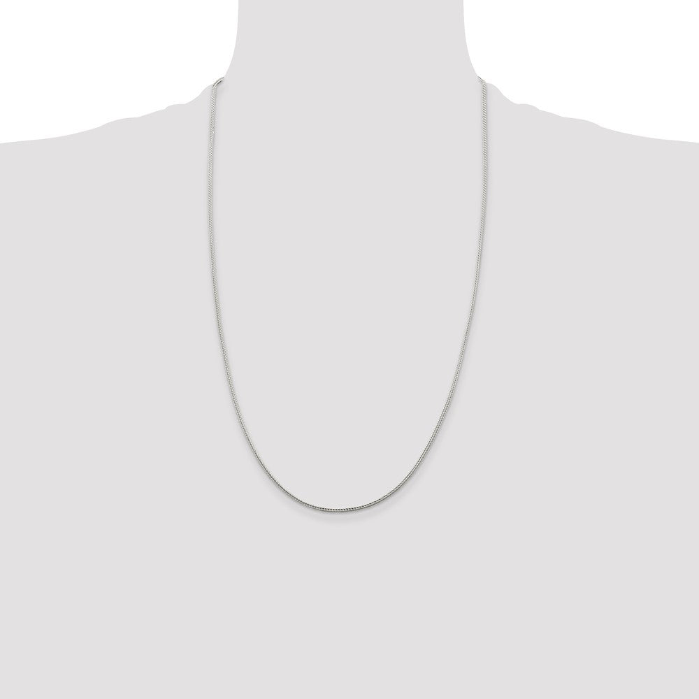 Sterling Silver 1.45mm Diamond-cut Round Franco Chain 26 Inches