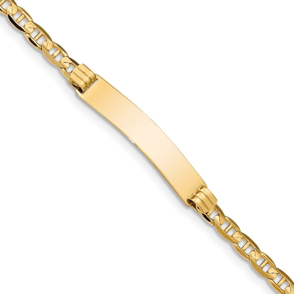 14k Anchor Link ID Bracelet 8 inches