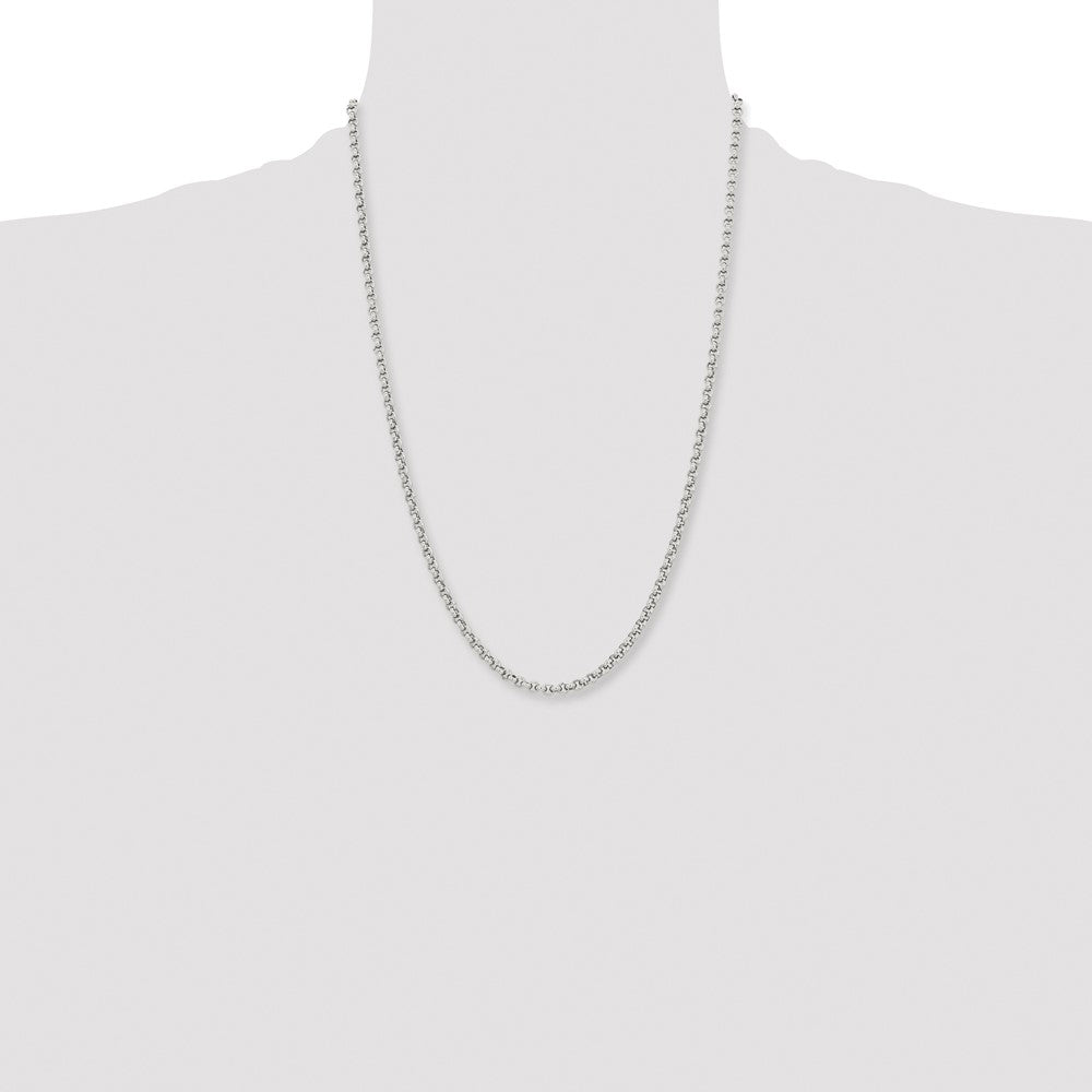 Stainless Steel Polished 3.9mm 24in Rolo Chain