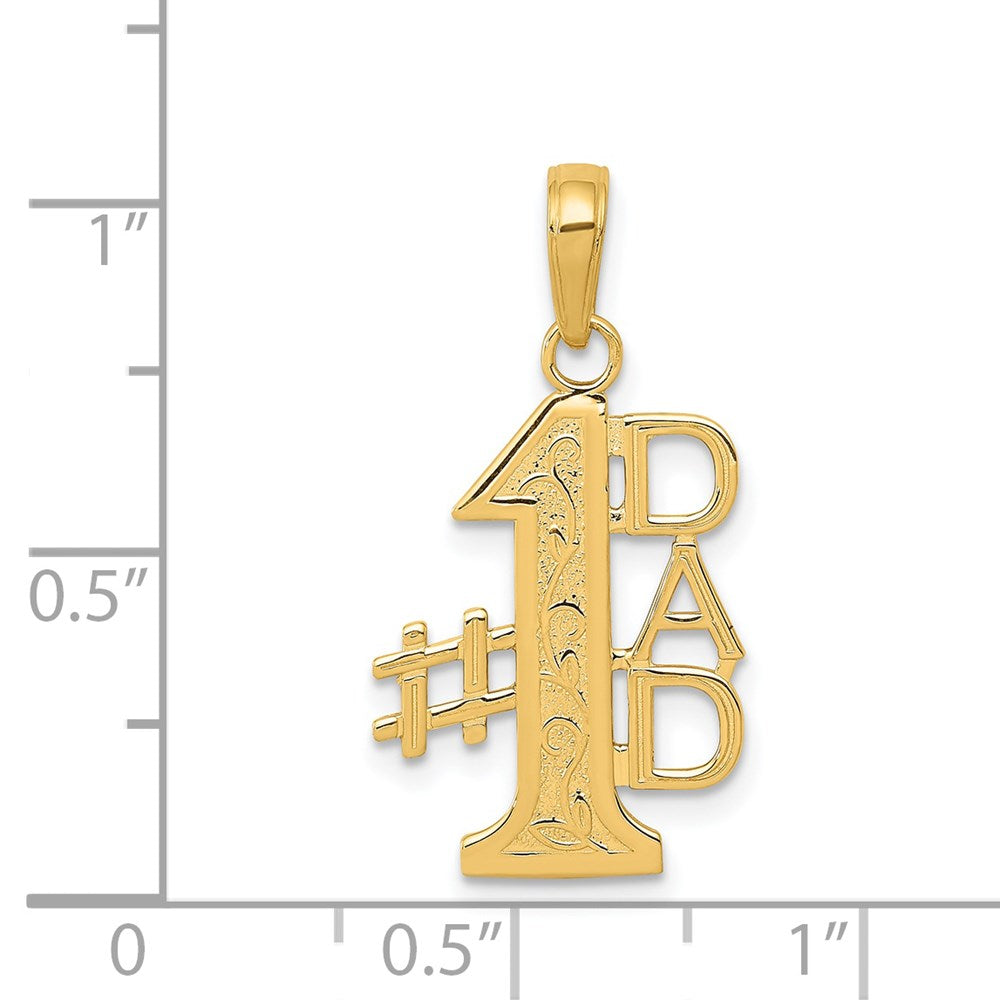 14k #1 DAD Charm Yellow Gold