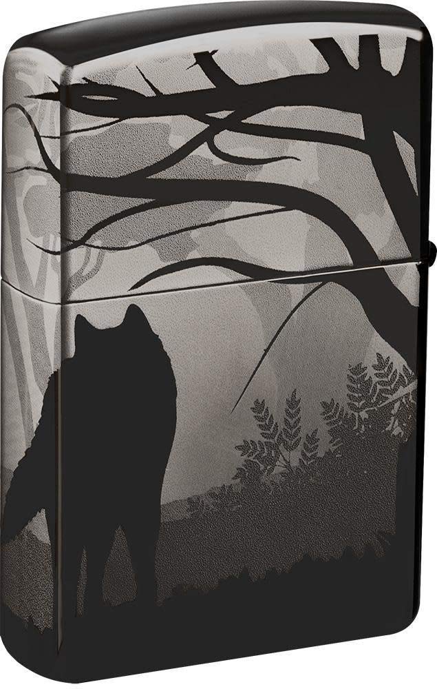 Zippo Howling Wolves 360° Design Black Ice Pocket Lighter