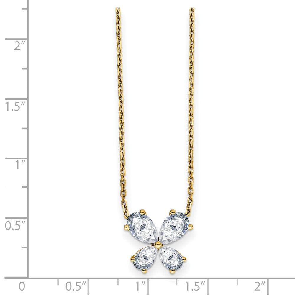 14K Butterfly Pendant G H I True Light Moissanite