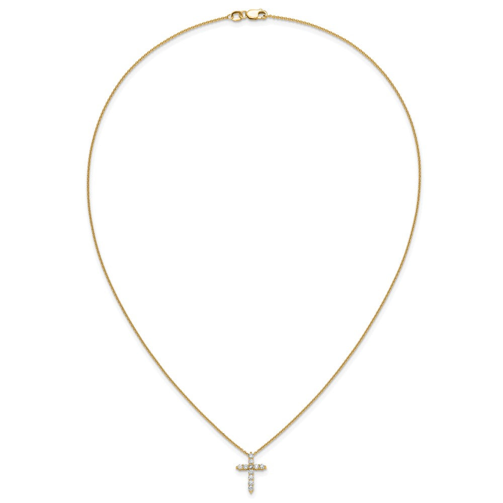 14k Diamond Cross 18 inch Necklace