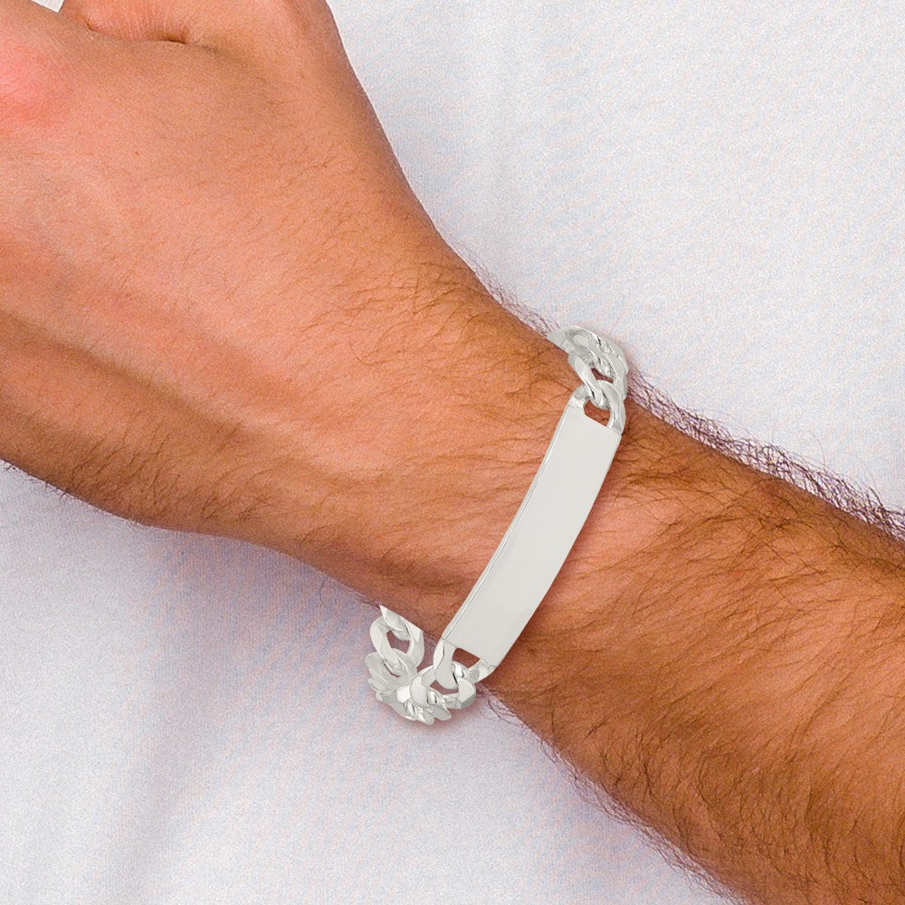 Sterling Silver Curb Link ID Bracelet 7.5 inches