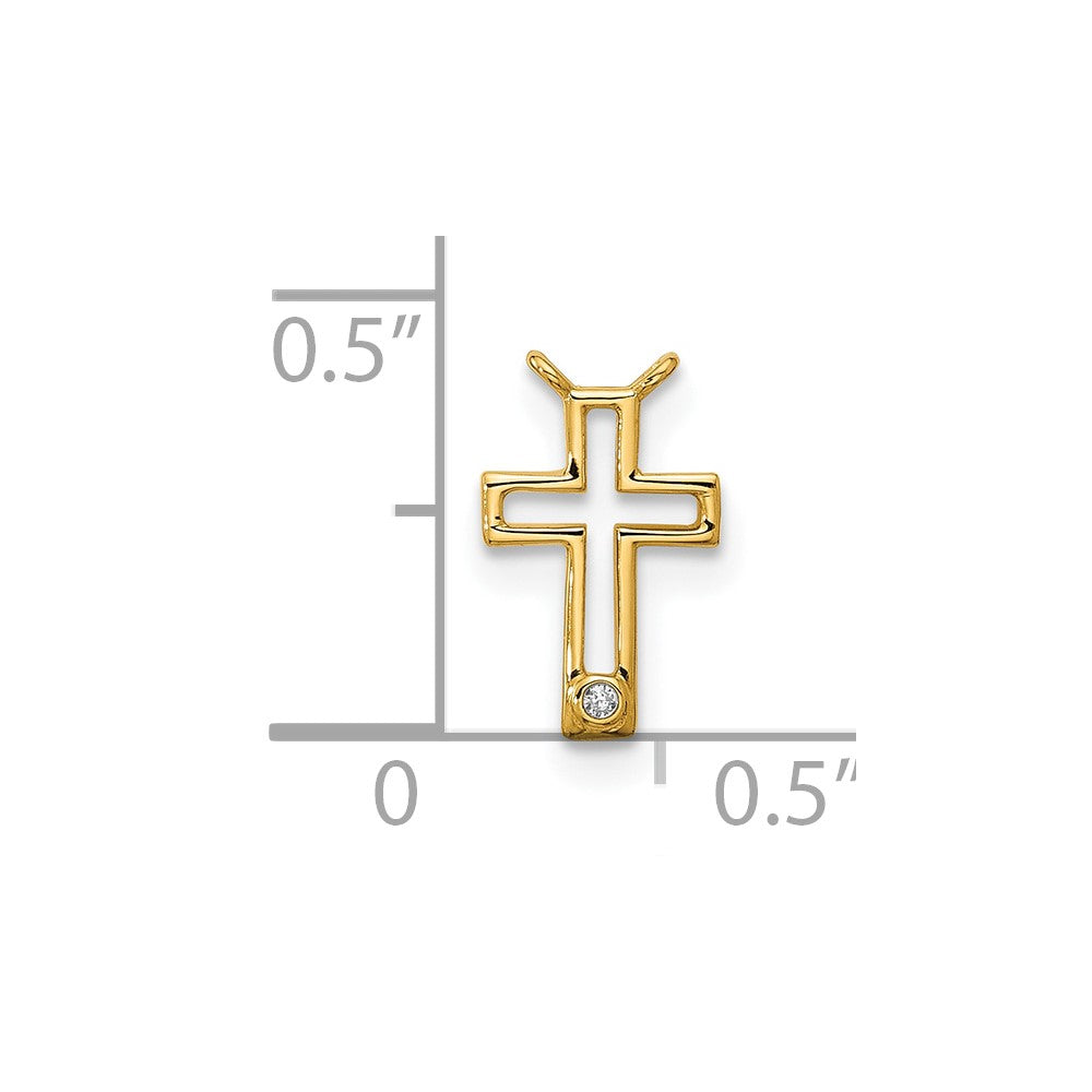 Stella & Dot 10ky Diamond Cross Charm Element