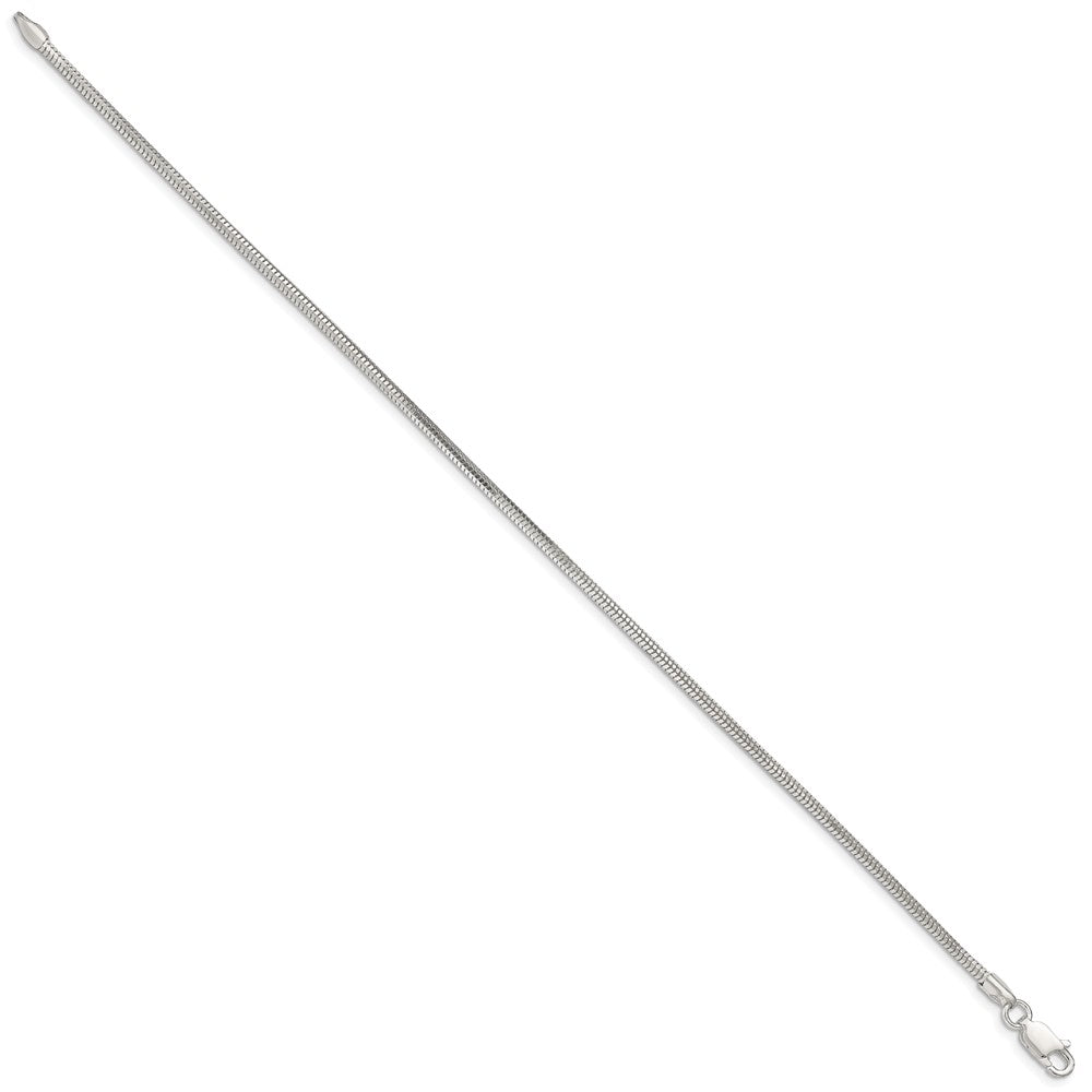 Sterling Silver 2mm Diamond-cut Snake Chain 8 inches