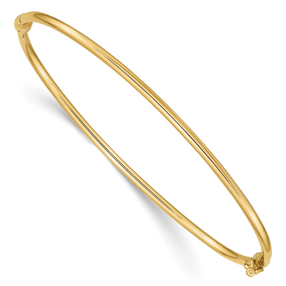 14K Hinged Bangle Bracelet 7 inches