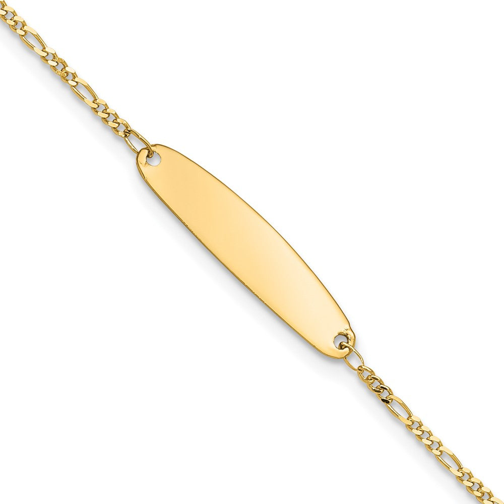 14k Madi K Figaro Baby Oval ID Bracelet 6 inches