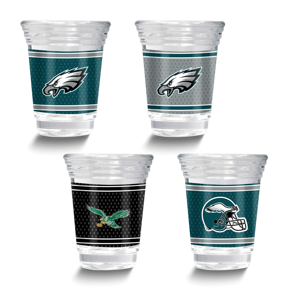 NFL Philadelphia Eagles 4-piece 2 oz. Shot Glass Set