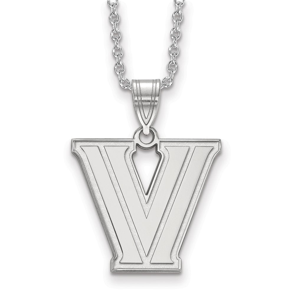 Sterling Silver Rh-plated LogoArt Villanova University Medium Necklace