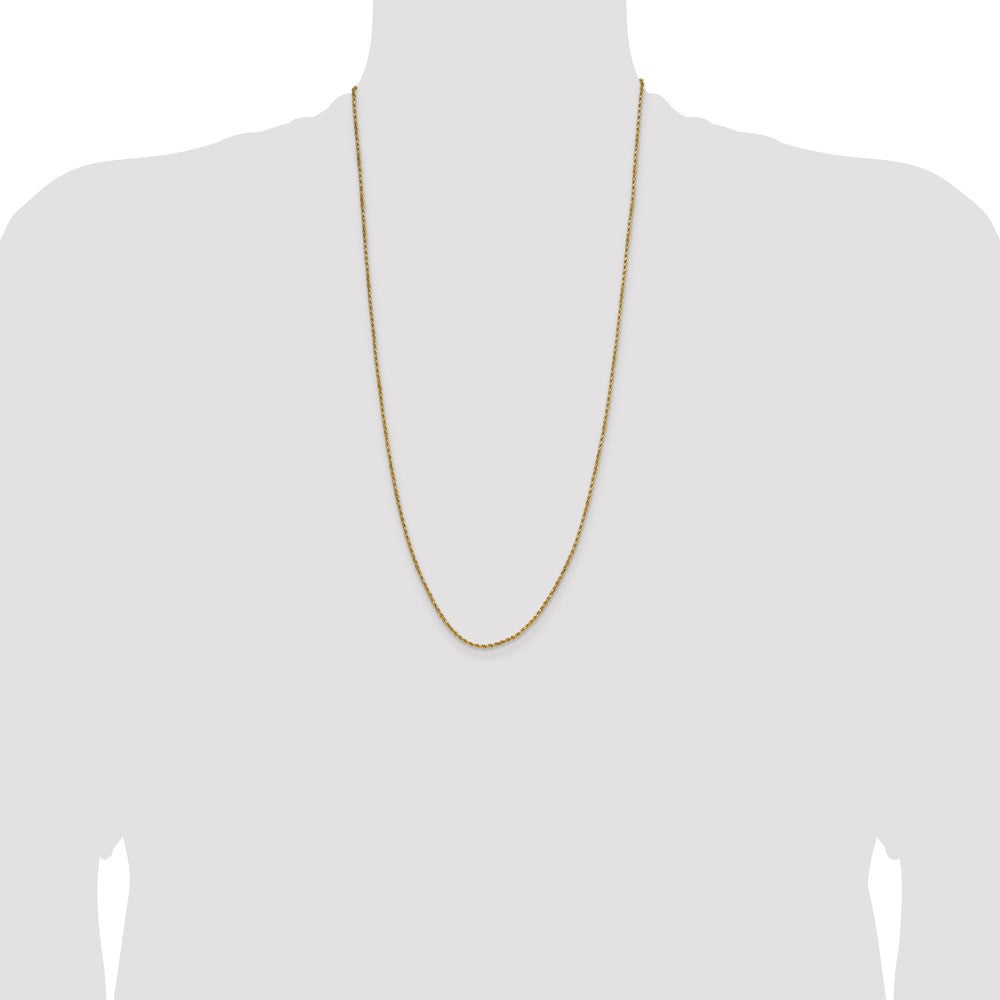 10k 2mm Semi-solid D/C Rope Chain