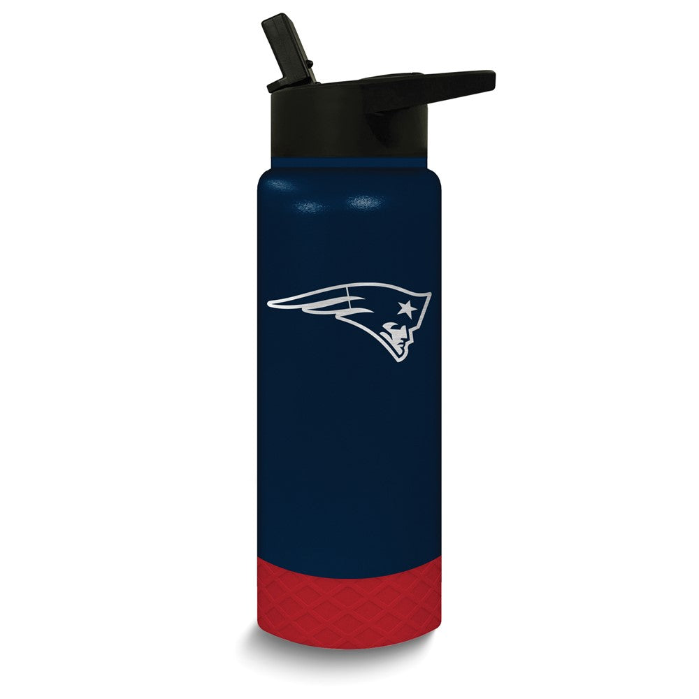 NFL New England Patriots Stainless Steel Silicone Grip 24 oz. Water Bottle
