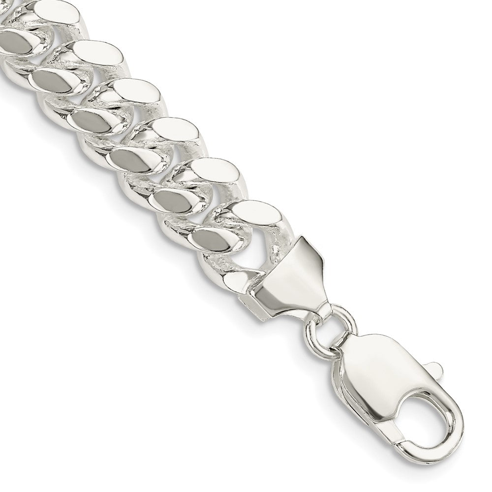 Sterling Silver 9mm Polished Domed Curb Chain 9 inches