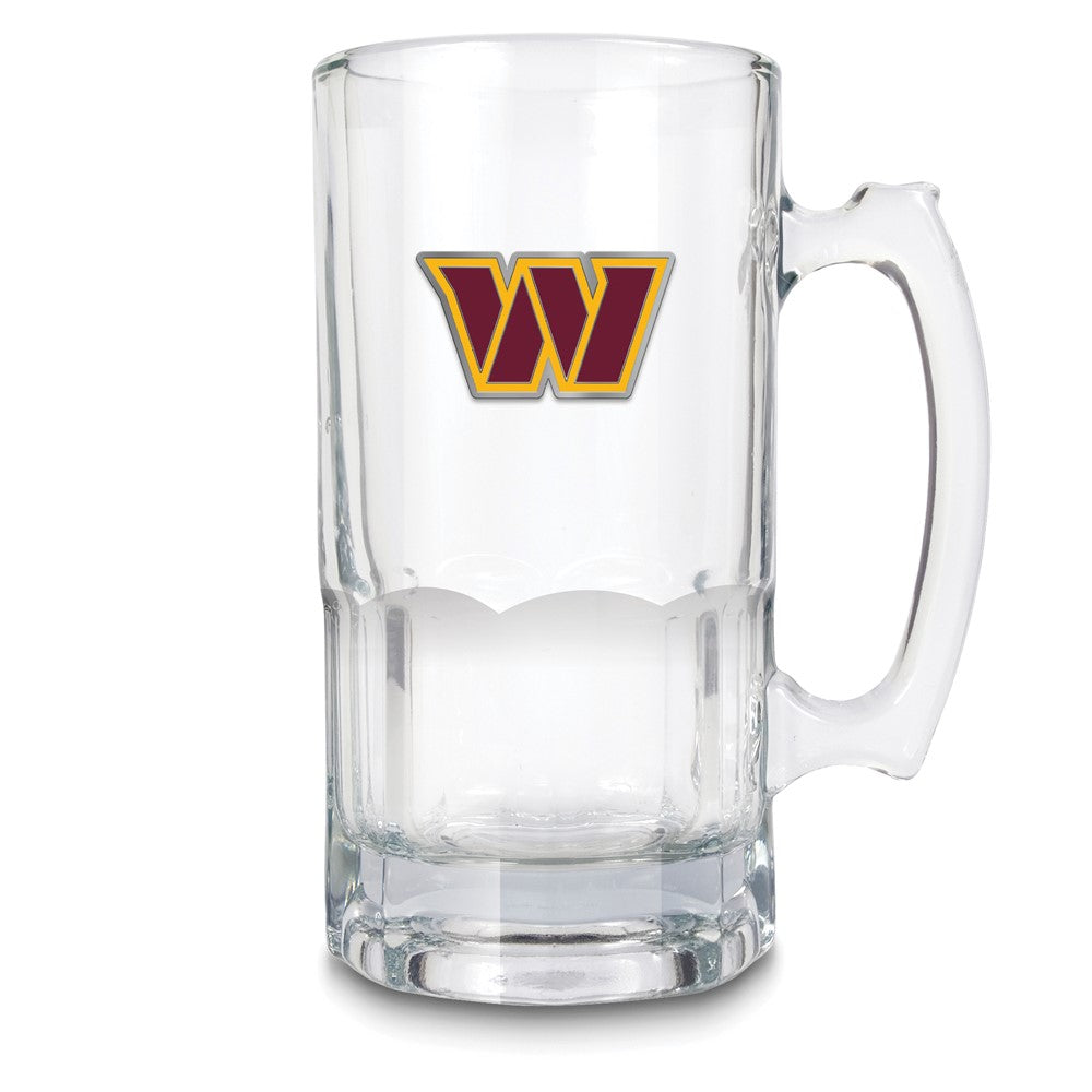 NFL Washington Commanders Glass 32 ounce Macho Mug with Emblem