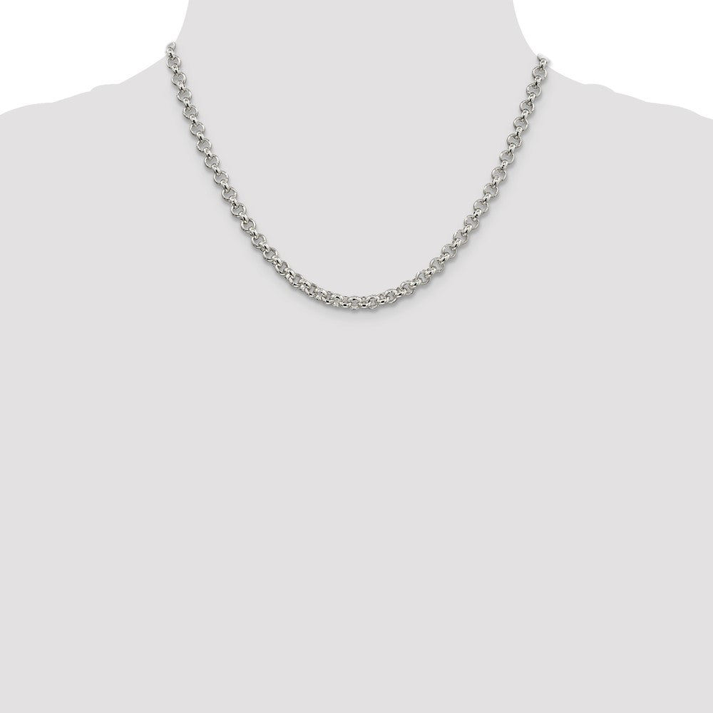 Sterling Silver 5mm Rolo Chain 18 Inches