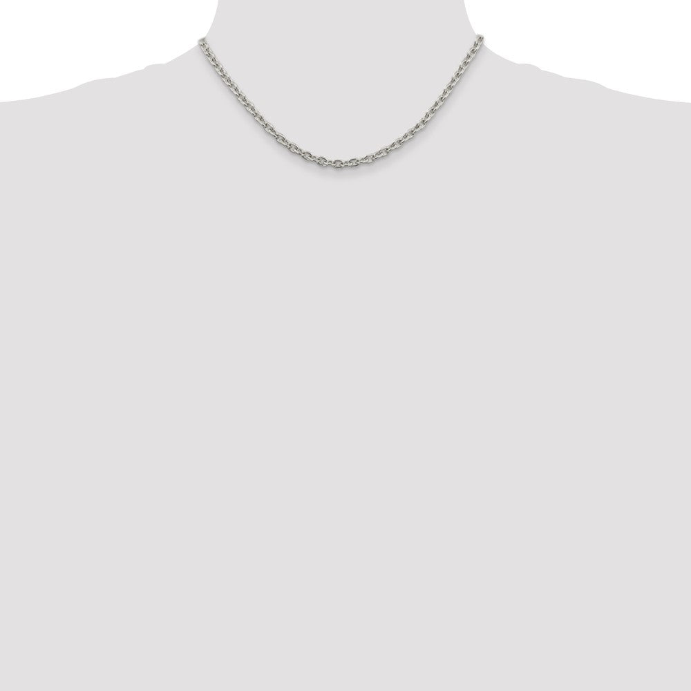 Sterling Silver 4.5mm Cable Chain 16 Inches