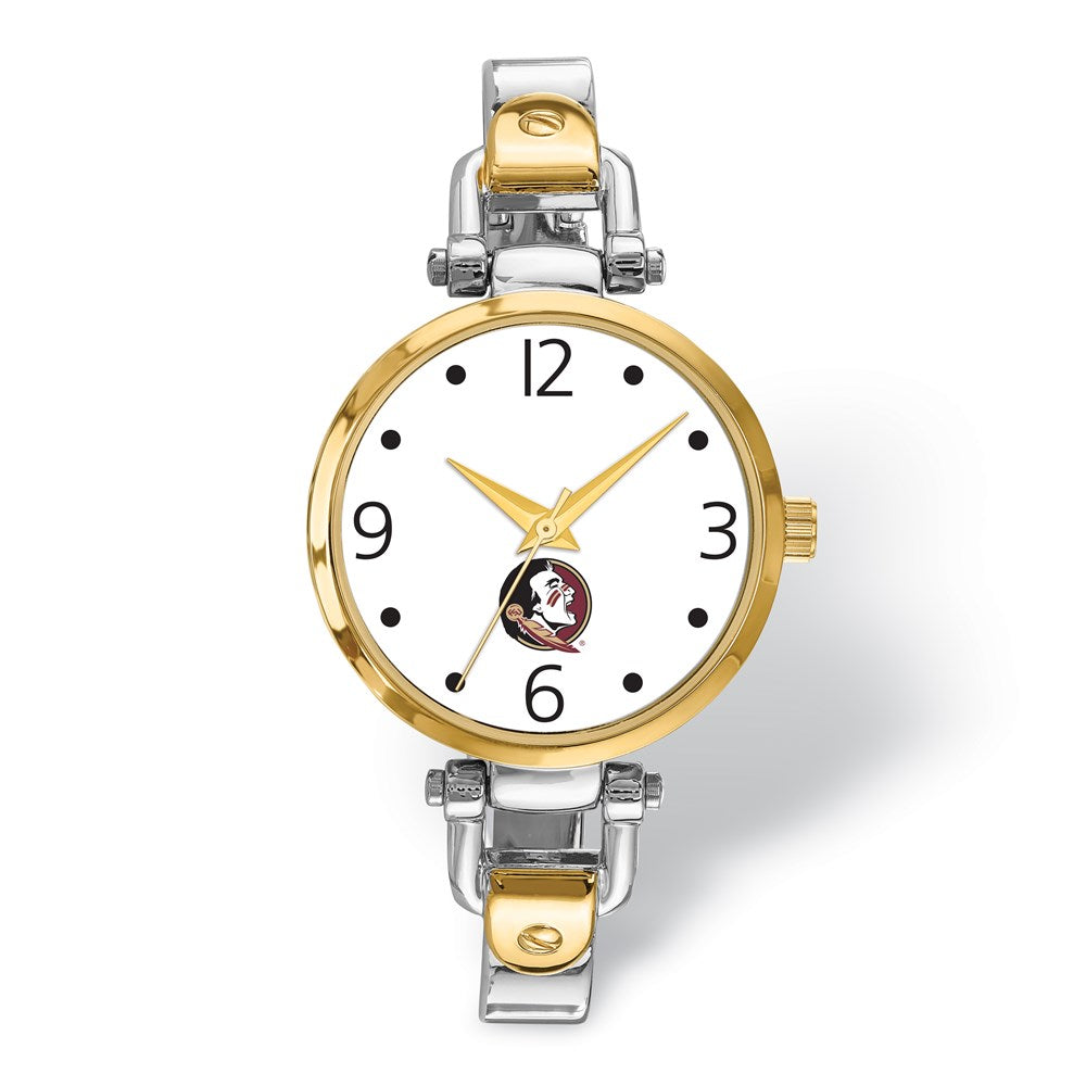 LogoArt Florida State University Elegant Ladies 2-tone Quartz Bracelet Watch Q-FSU172