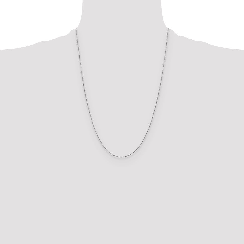 14K White Gold .8mm Round Cable Chain