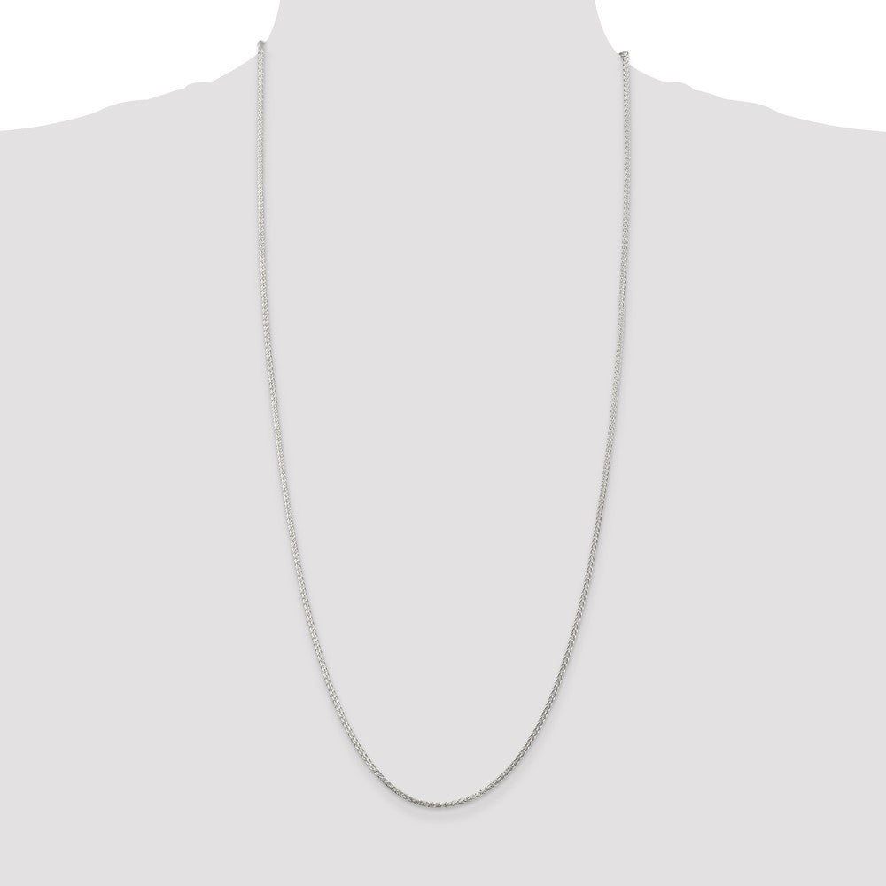 Sterling Silver 1.75mm Round Spiga Chain 30 Inches
