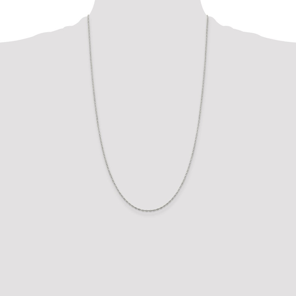 Sterling Silver 1.4mm Flat Oval Cable Chain 26 Inches