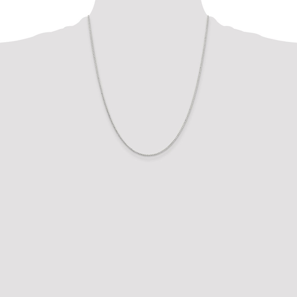 Sterling Silver 1.4mm Diamond-cut Rolo Chain