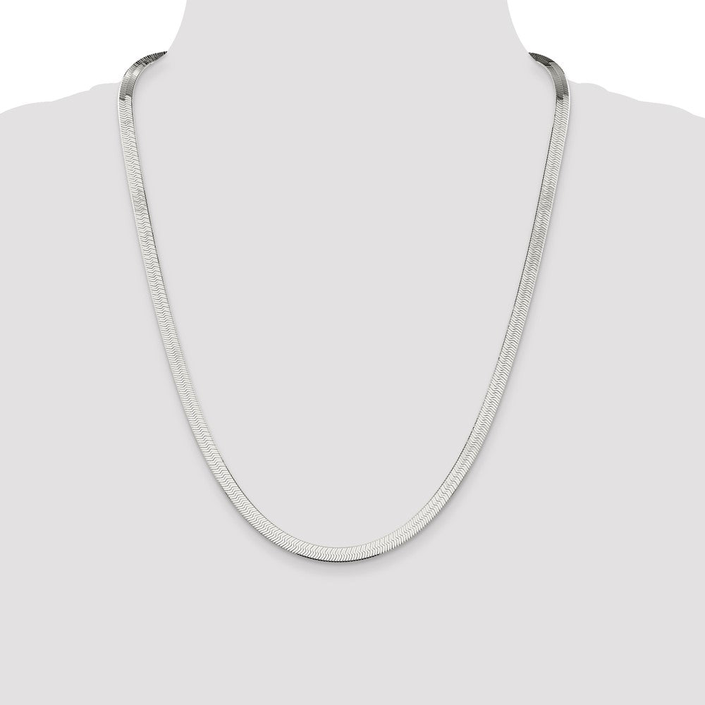 Sterling Silver 5.25mm Magic Herringbone Chain 24 Inches