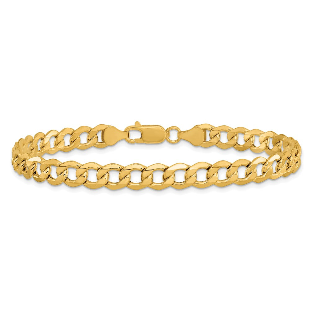 10k 7mm Semi-Solid Curb Link Chain
