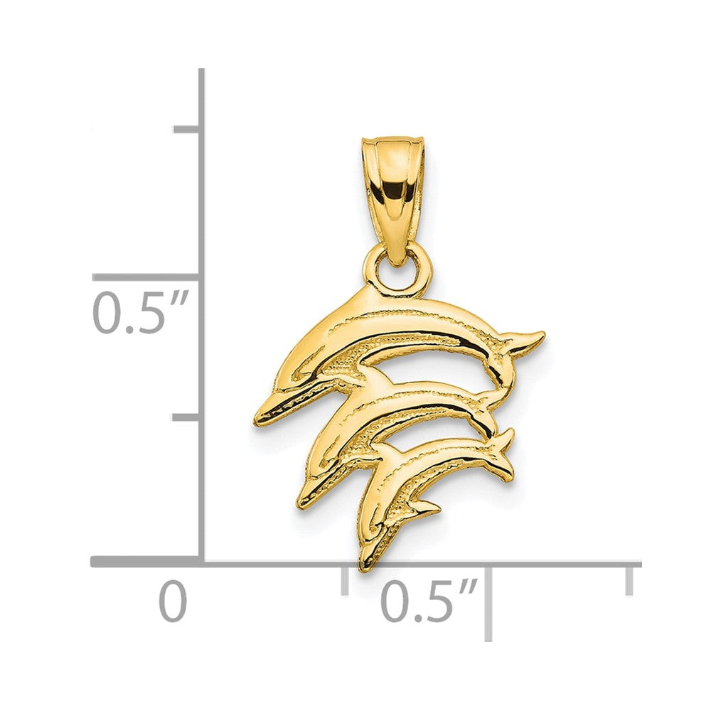 10k Gold Dolphin Charm
