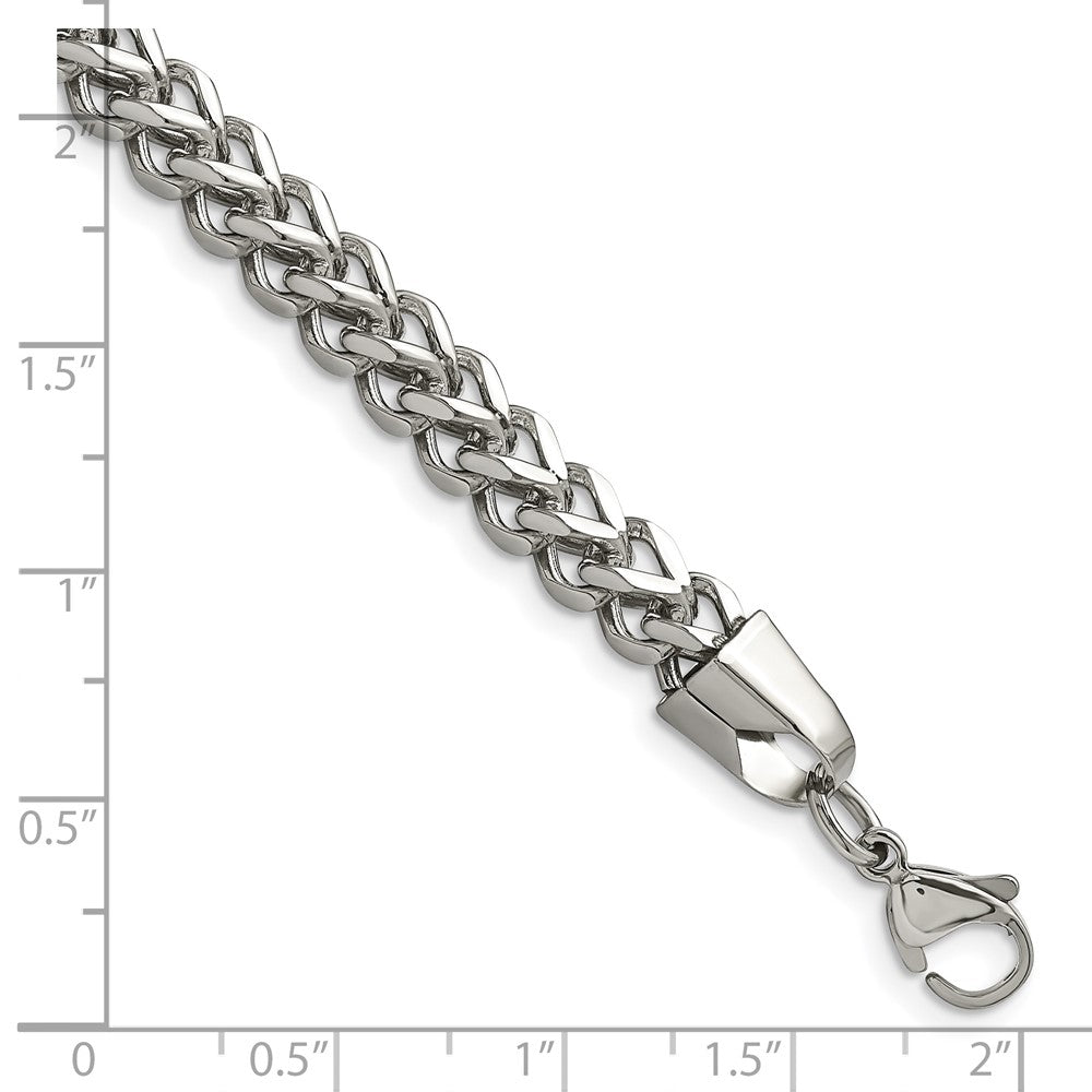 Stainless Steel Polished 5.5mm 8.5in Franco Chain 8.5 inches