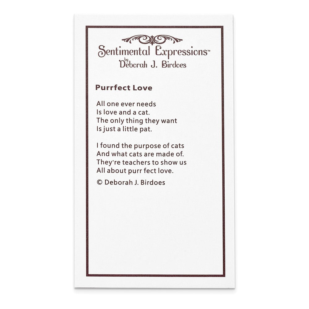 Sentimental Expressions Sterling Silver Rhodium-plated CZ Purrfect Love Cat 18in Necklace 18 Inches